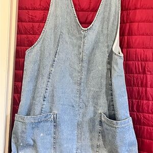 We The Free Blue Denim Top